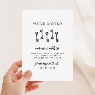 Faire-part Nous avons déplacé le changement d'adresse de fami