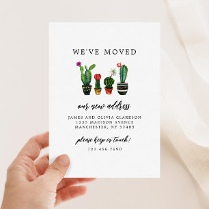 Faire-part Nous avons déplacé le changement d'adresse de fami