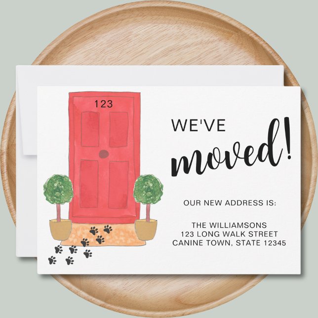 Faire-part Nous avons déplacé le chien qui se déplace (Créateur téléchargé)