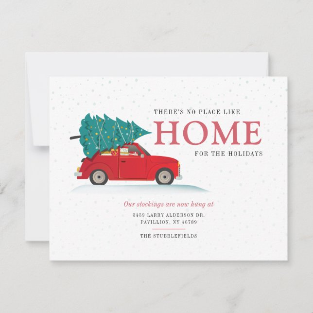 Faire-part Nous avons déplacé les vacances de Noël Déménageme (Devant)