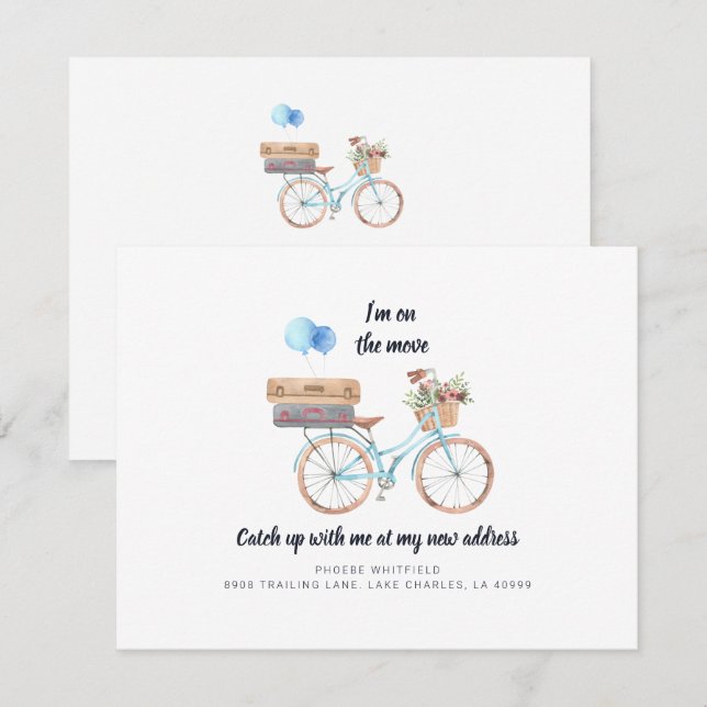 Faire-part Nous avons déplacé une nouvelle adresse Boho Movin (Devant / Derrière)