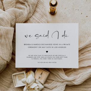Faire-part Nous avons dit oui Mariage