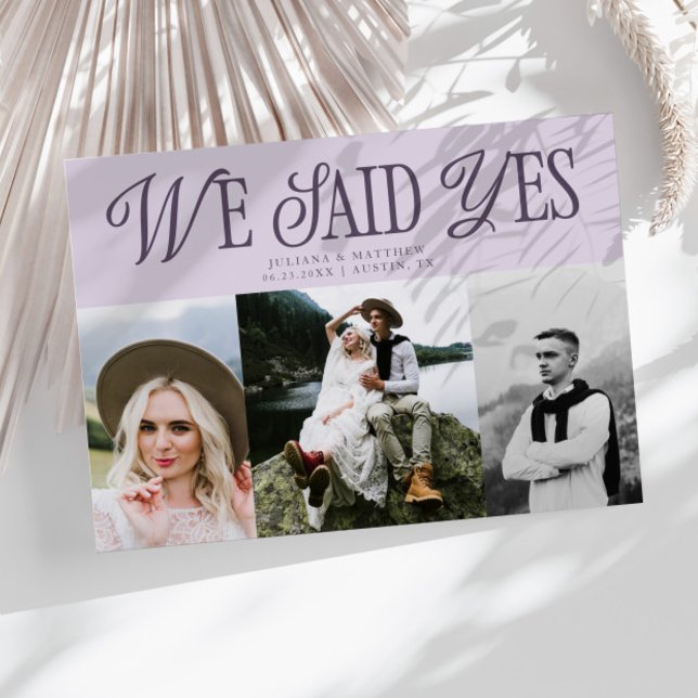 Faire-part Nous Avons Dit Oui Mariage Vintage Multi Photo Vio (Créateur téléchargé)