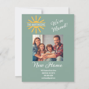 Faire-part Nous avons évolué le changement d'adresse photo