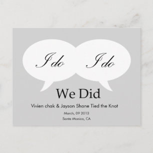 Faire-part NOUS AVONS FAIT - carte postale customisée de