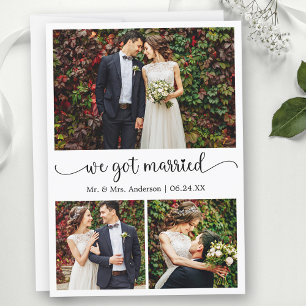 Faire-part Nous Avons Marié Coeur Calligraphie 3 Mariage Phot