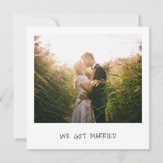 Faire-part Nous Avons Marié Mariage Photo Elopement (Devant)