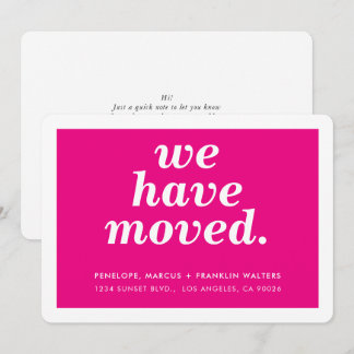 Faire-part NOUS AVONS MOUVÉ moderne minimal nouvelle adresse
