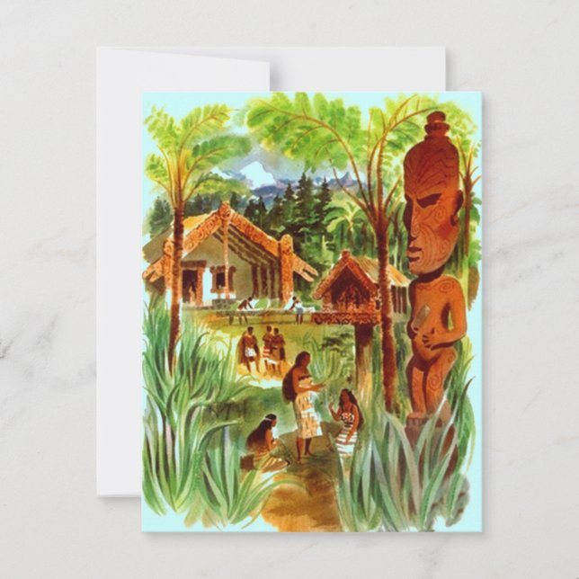 Faire-part Nous avons Moved Moved Island Hawaii Tropical Tiki (Devant)