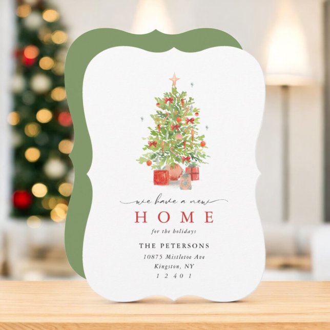 Faire-part Nous avons une nouvelle maison Noël déménager (Créateur téléchargé)