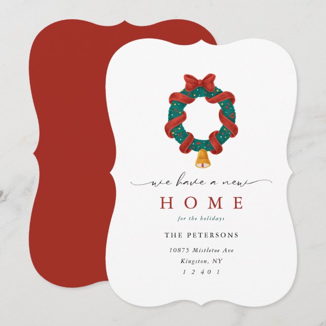 Faire-part Nous avons une nouvelle maison pour les vacances d (Devant / Derrière)