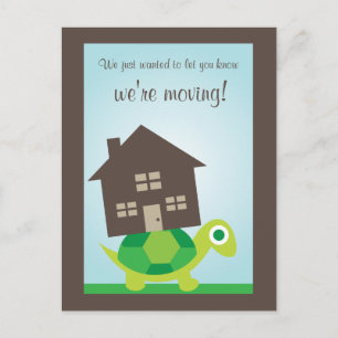 Faire-part Nous déménageons - Carte postale Turtle Mover