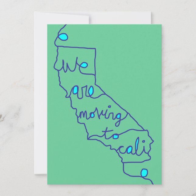 Faire-part nous déménageons en Californie (Devant)