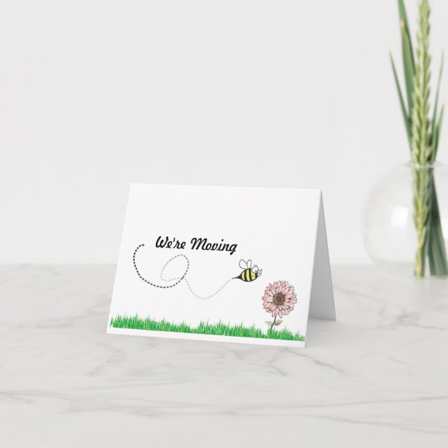 Faire-part Nous déplaçons l'abeille de miel (Devant)