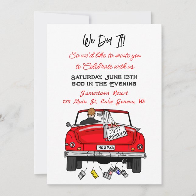 Faire-part Nous l'avons fait | Nous nous sommes enfuis | Nous (Devant)