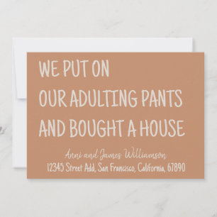 Faire-part Nous Mettons Nos Pantalons Adultes Et Achetons Une