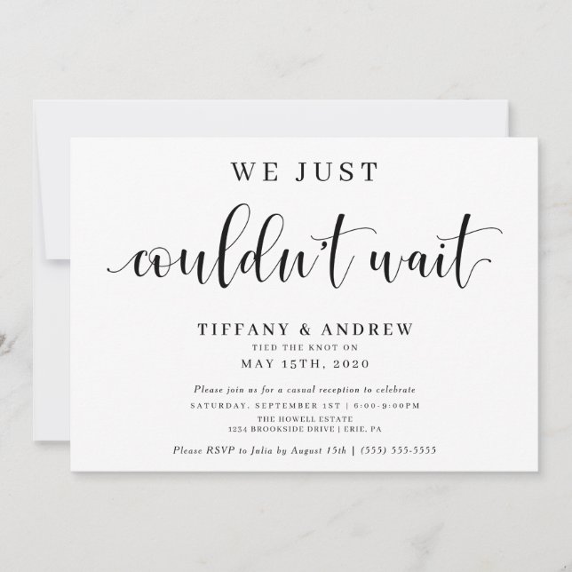 Faire-part Nous n'avons tout simplement pas pu attendre le ma (Devant)