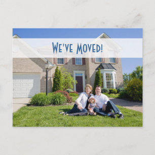 Faire-part Nous nous sommes déplacés ! Nouvelle carte postale