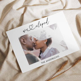 Faire-part Nous nous sommes enfuis Annonce de fuite avec code