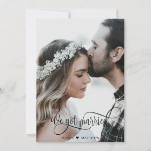Faire-part Nous nous sommes mariés, l'élégant Mariage photo à