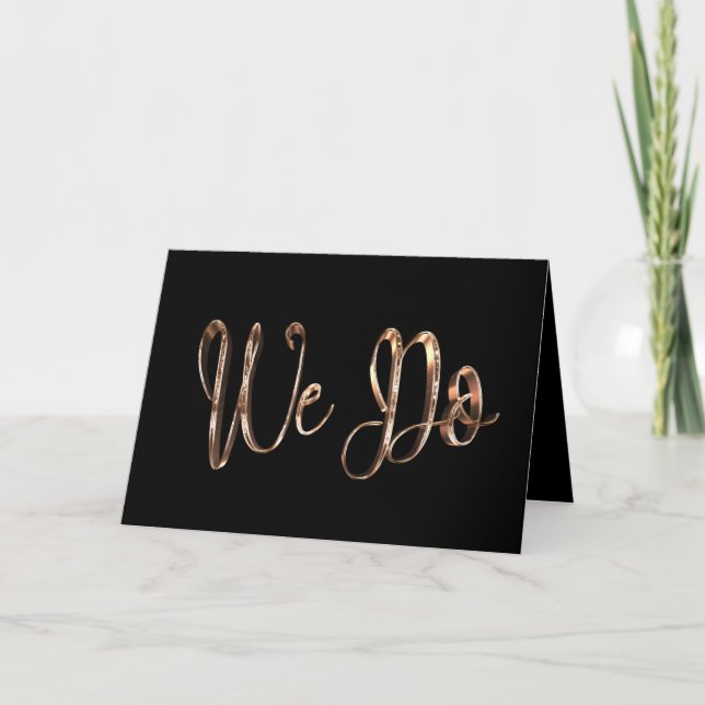 Faire-part Nous Sauvegardons La Date Mariage Black Copper Gol (Devant)