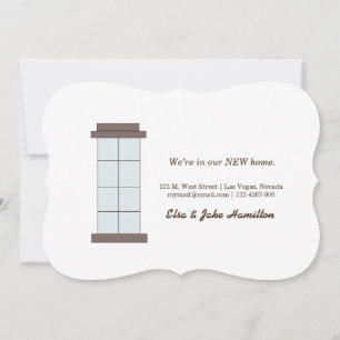 Faire-part Nous sommes dans notre NOUVELLE maison.