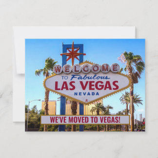 Faire-part Nous sommes déménagés à Las Vegas Nouvelle Maison