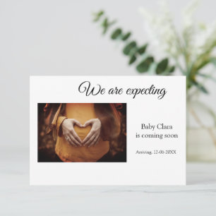 Faire-part nous sommes enceinte ajouter nom bébé date grosses