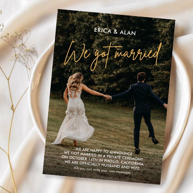 Faire-part Nous sommes mariés photo mariage  (Créateur téléchargé)