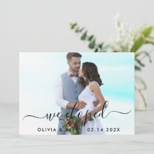 Faire-part Nous sommes partis en voyage de noces Photo person