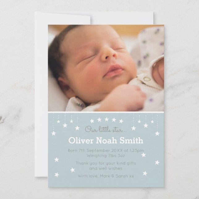 Faire-part Nouveau bébé faire-part/carte de remerciements (Devant)