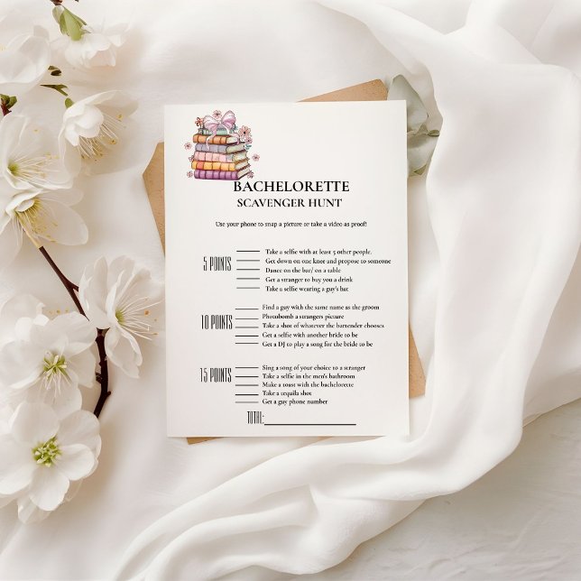 Faire-part Nouveau chapitre Livre bachelorette jeu de chasse (Créateur téléchargé)
