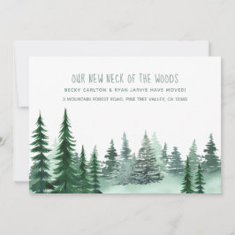 Faire-part Nouveau cou de la forêt Bois Forêt Pin Moving