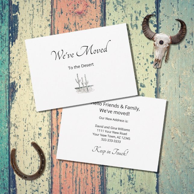 Faire-part Nouveau foyer Cactus du désert Changement d'adress (Créateur téléchargé)
