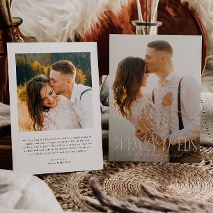 Faire-part Nouveau mariés Vintage Elegance Mariage Photo