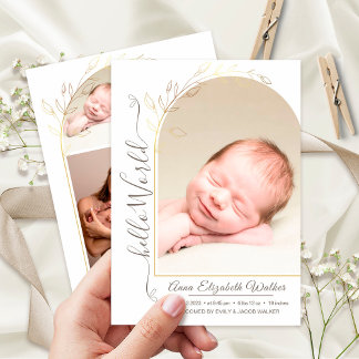 Faire-part Nouveau-né Présentation de bébé fille de naissance