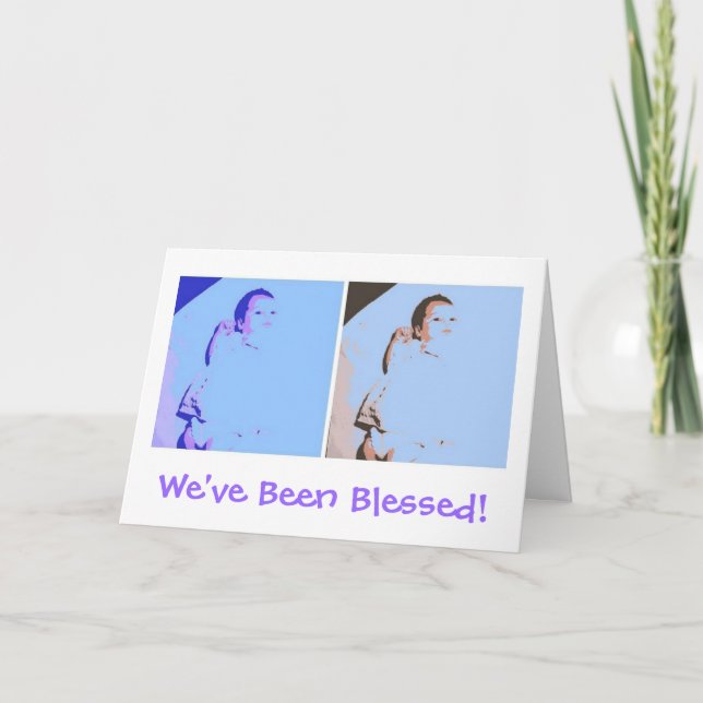 Faire-part Nouveaux jumeaux pour bébés (Devant)