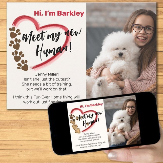 Faire-part Nouvelle adoption d'animal de compagnie (Créateur téléchargé)