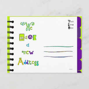 Faire-part Nouvelle adresse Carte postale 'P-T'