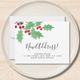 Faire-part Nouvelle Adresse Fêtes de Noël