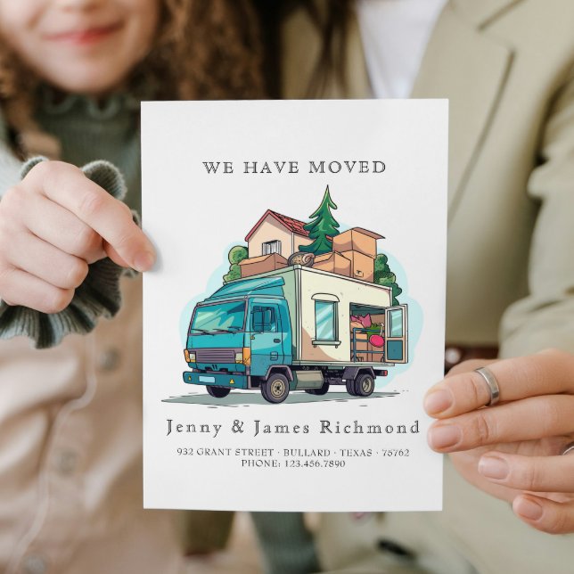 Faire-part Nouvelle adresse I Camion Moving Home (Créateur téléchargé)