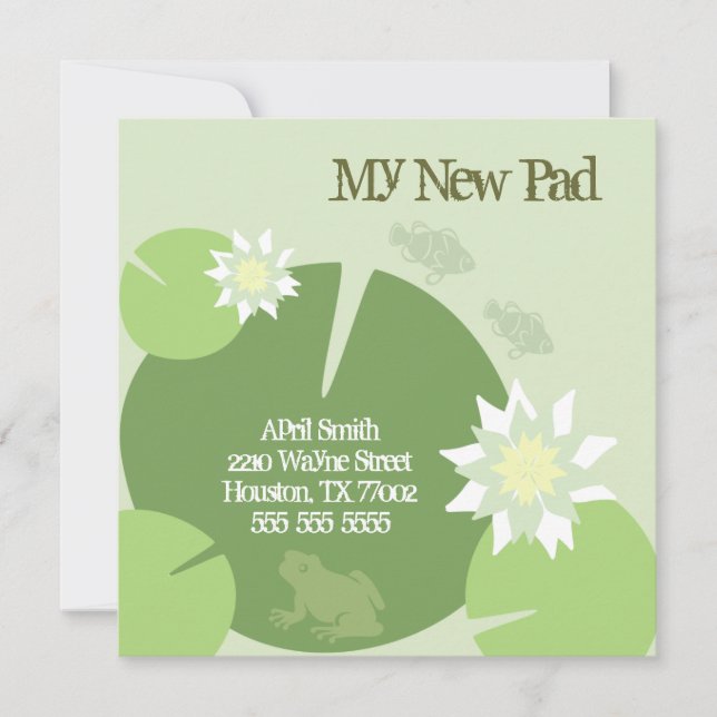 Faire-part Nouvelle annonce de déménagement de Pad (Devant)