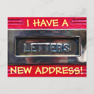 Faire-part Nouvelle Carte Postale de Changement d'Adresse