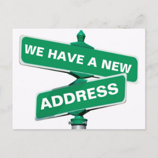 Faire-part Nouvelle Carte Postale de Changement d'Adresse