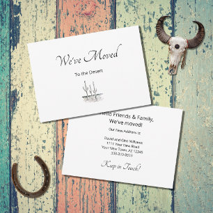 Faire-part Nouvelle maison Désert Cactus Déménagement Sud-Oue