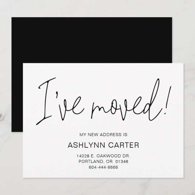 Faire-part Nouvelle maison moderne (Devant / Derrière)