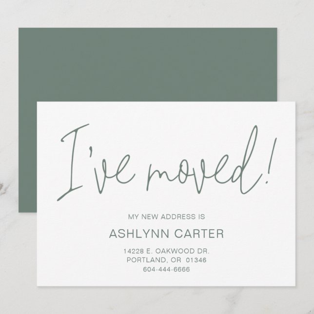 Faire-part Nouvelle maison moderne (Devant / Derrière)