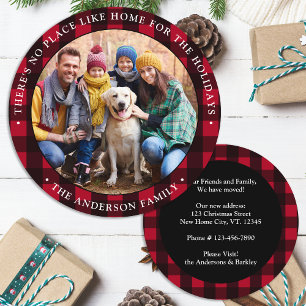 Faire-part Nouvelle Maison Nous Avons Déménagé Photo Rouge Pl