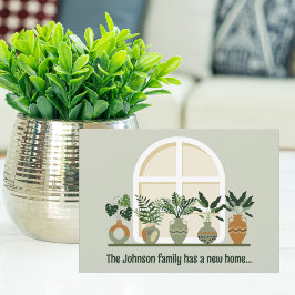 Faire-part Nouvelle maison Plantes branchés sur Windowsill Mo
