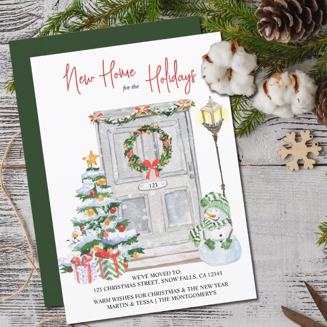 Faire-part Nouvelle maison pour les jours fériés Numéro de po (Créateur téléchargé)